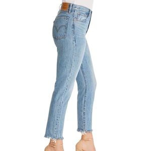 Levi’s Button Fly Frayed Hem Wedgie Jeans